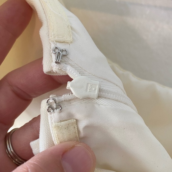 Cream Georgina Ruffle Dress. Perfect for bride or any date/party. - Picture 6 of 9